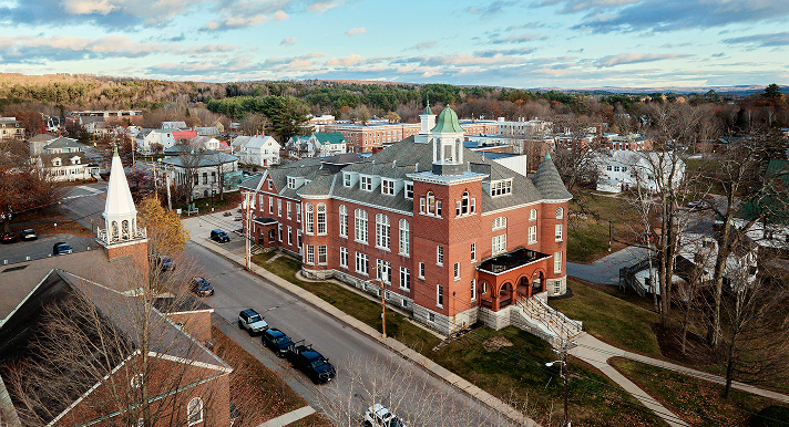 aerial view of umaine farmington