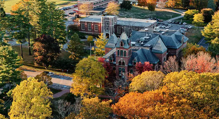 aerial view of university of southern maine