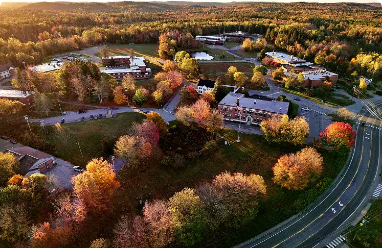 aerial view of umaine machias